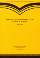 Bibliografia historii i kultury Żydów w Polsce  [KSIĄŻKA]