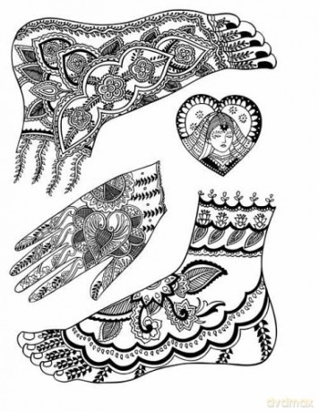 Mehndi Designs: Traditional Henna Body Art (Dover Pictorial Archive) - Marty Noble [KSIĄŻKA]