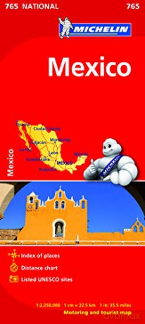 Mexico - Michelin National Map 765: Map (Michelin National Maps, 765) - Michelin [KSIĄŻKA]