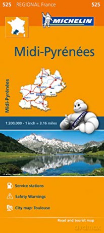 Midi-Pyrenees - Michelin Regional Map 525: Map (Michelin Regional Maps, 525) - Michelin [KSIĄŻKA]