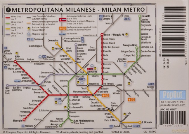 Milan PopOut Map: Popout Double (PopOut Maps) - PopOut Maps [KSIĄŻKA]