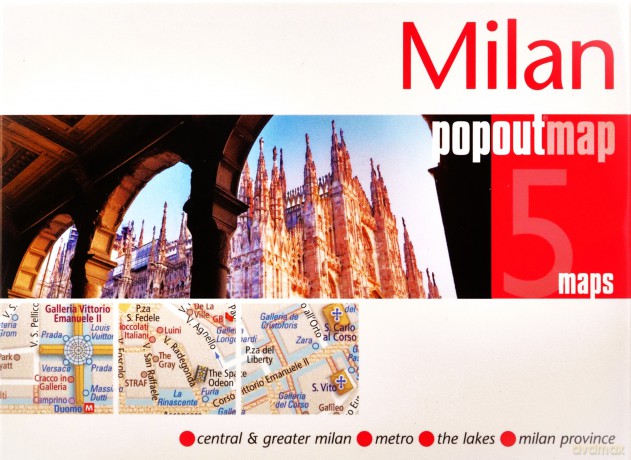 Milan PopOut Map: Popout Double (PopOut Maps) - PopOut Maps [KSIĄŻKA]
