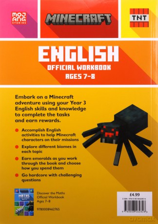 Minecraft English Ages 7-8: Official Workbook (Minecraft Education) - Collins KS2 [KSIĄŻKA]