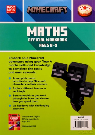 Minecraft Maths Ages 8-9: Official Workbook (Minecraft Education) - Collins KS2 [KSIĄŻKA]