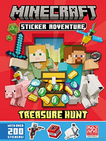 Minecraft Sticker Adventure: Treasure Hunt: A brand-new official sticker book containing hours of fun for kids - Mojang AB [KSIĄŻKA]
