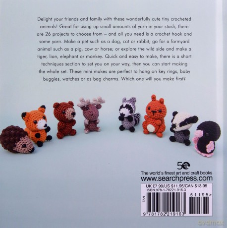 Mini Amigurumi Animals: 26 tiny creatures to crochet - Sarah Abbondio [KSIĄŻKA]