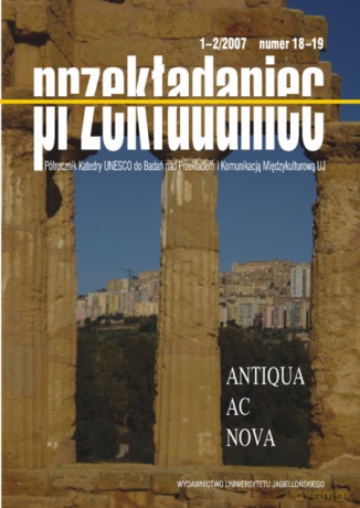 Przekładaniec, nr 18-19. Antiqua ac nova [KSIĄŻKA]