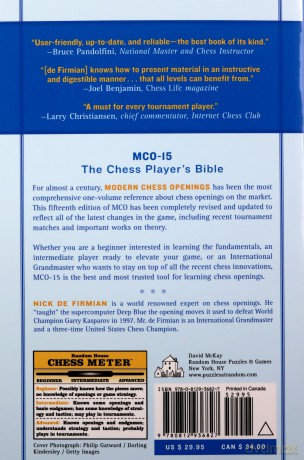 Modern Chess Openings: 15th Ed. (McKay Chess Library) - Nick De Firmian [KSIĄŻKA]
