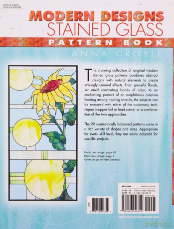 Modern Designs Stained Glass Pattern Book (Dover Stained Glass Instruction) - Anna Croyle [KSIĄŻKA]