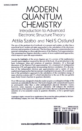 Modern Quantum Chemistry: Introduction to Advanced Electronic Structure Theory (Dover Books on Chemistry) - Attila Szabo [KSIĄŻKA]