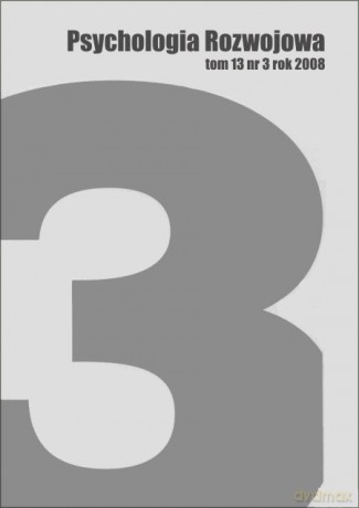 Psychologia Rozwojowa, tom 13 nr 3 rok 2008 [KSIĄŻKA]