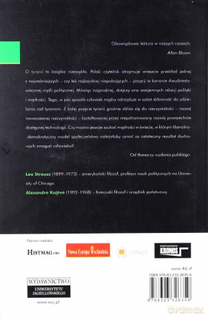 O tyranii. Zawiera korespondencję Strauss - Kojeve [KSIĄŻKA]