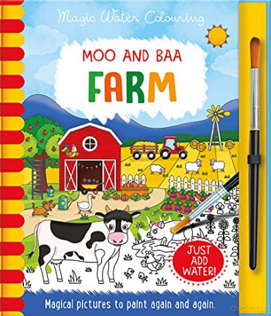 Moo and Baa - Farm, Mess Free Activity Book (Magic Water Colouring) - Imagine That [KSIĄŻKA]