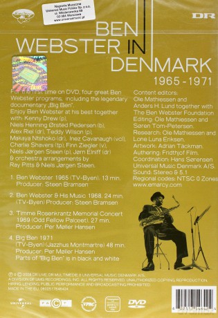 Ben Webster: In Denmark 1965-1971 [DVD]