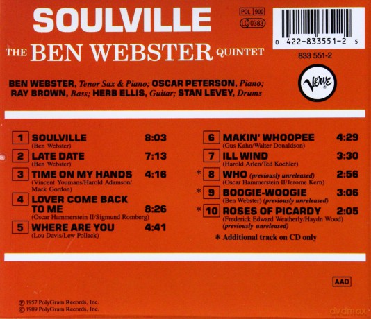 Ben Webster: Soulville [CD]