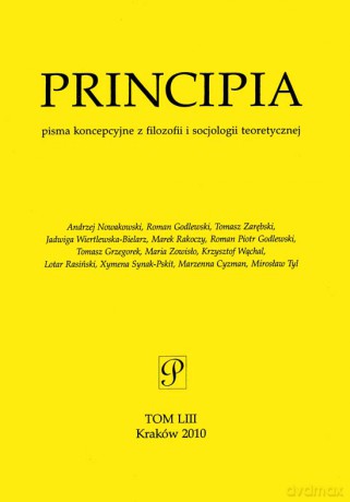 PRINCIPIA. Pisma koncepcyjne z filozofii i socjologii teoretycznej. Tom 53 [KSIĄŻKA]