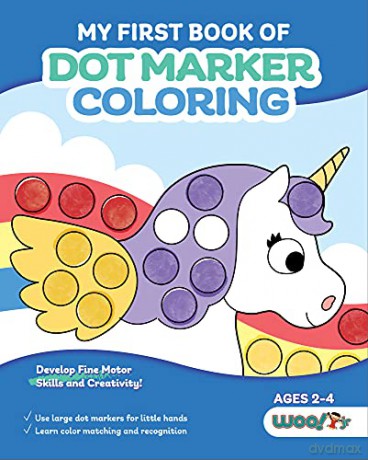 My First Book of Dot Marker Coloring: (Preschool Prep; Dot Marker Coloring Sheets with Turtles, Planets, and More) (Ages 2 - 4) (Woo! Jr. Kids Activities Books) - Woo! Jr. Kids Activities [KSIĄŻKA]