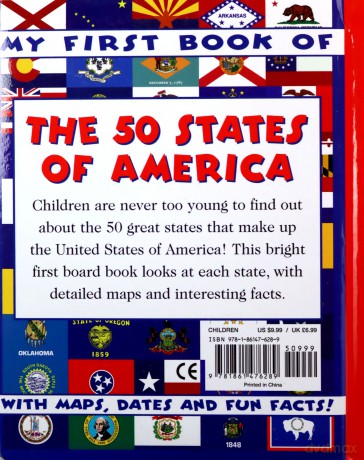 My First Book Of The 50 States Of America: With Maps, Dates and Fun Facts! - Armadillo Books Editorial Team [KSIĄŻKA]