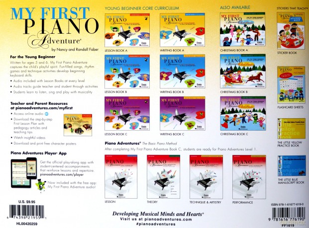 My First Piano Adventure Lesson Book A.: Lesson Book A: Pre-Reading - Nancy Faber [KSIĄŻKA]