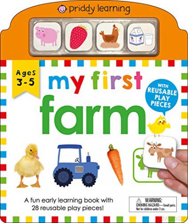 My First Play and Learn: Farm: A Fun Early Learning Book with 28 Reusable Play Pieces - Roger Priddy [KSIĄŻKA]