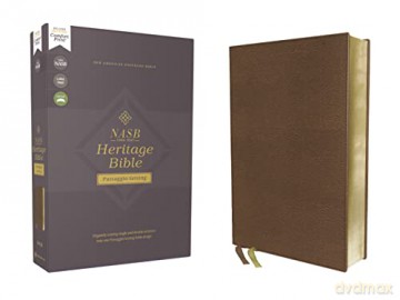 NASB, Heritage Bible, Passaggio Setting, Leathersoft, Brown, 1995 Text, Comfort Print: Elegantly uniting single and double columns into one Passaggio Setting Bible design - Bibles - Zondervan [KSIĄŻKA]