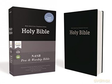 NASB, Pew and Worship Bible, Hardcover, Black, 1995 Text, Comfort Print - Zondervan [KSIĄŻKA]