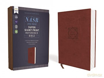 NASB, Super Giant Print Reference Bible, Leathersoft, Brown, Red Letter, 1995 Text, Comfort Print - Zondervan [KSIĄŻKA]