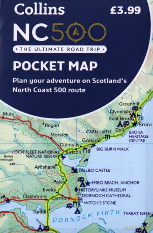 NC500 Pocket Map: Plan your adventure on Scotland's North Coast 500 route - Collins Maps [KSIĄŻKA]