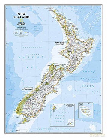 New Zealand, tubed (National Geographic Reference Map) - National Geographic Maps [KSIĄŻKA]