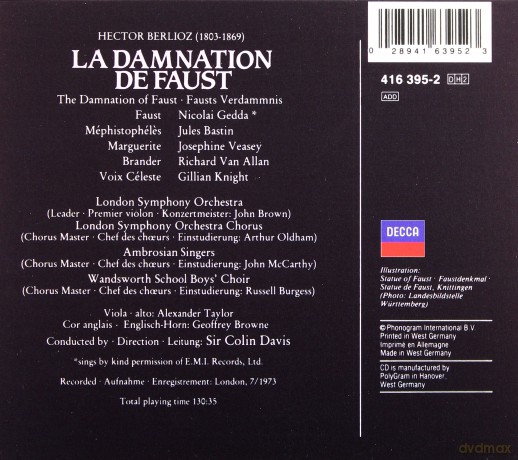 Berliner Barock Solisten: La Damnation De Faust [BOX] [2CD]
