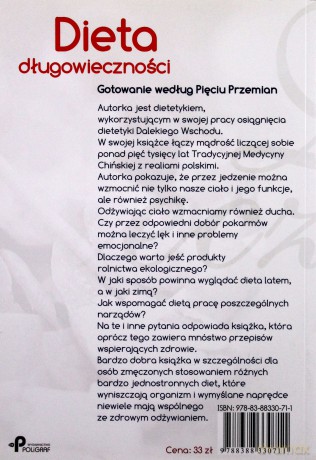 Dieta długowieczności. Gotowanie według Pięciu Przemian - Barbara Kuligowska-Dudek [KSIĄŻKA]