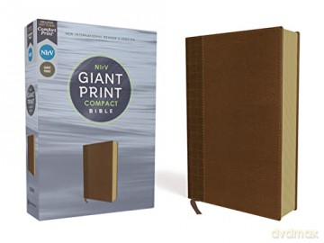 NIrV, Giant Print Compact Bible, Leathersoft, Brown, Comfort Print: New International Reader's Version, Brown, Giant Print Compact Bible for Boys, Leathersoft, Comfort Print - Bible [KSIĄŻKA]