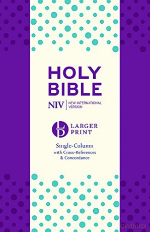 NIV Larger Print Compact Single Column Reference Bible: Purple Soft-tone - New International Version [KSIĄŻKA]