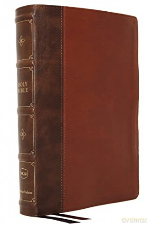 NKJV, Large Print Verse-by-Verse Reference Bible, Maclaren Series, Leathersoft, Brown, Comfort Print: Holy Bible, New King James Version - Bibles - Thomas Nelson [KSIĄŻKA]