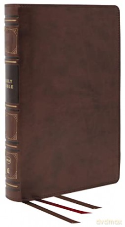 NKJV, Reference Bible, Classic Verse-by-Verse, Center-Column, Genuine Leather, Brown, Thumb Indexed, Red Letter, Comfort Print: Holy Bible, New King James Version - Bibles - Thomas Nelson [KSIĄŻKA]