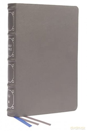 NKJV, Reference Bible, Classic Verse-by-Verse, Center-Column, Genuine Leather, Gray, Red Letter, Comfort Print: Holy Bible, New King James Version - Bibles - Thomas Nelson [KSIĄŻKA]