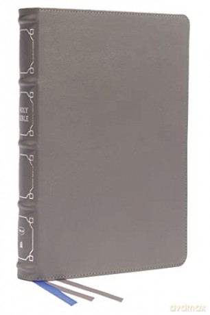 NKJV, Reference Bible, Classic Verse-by-Verse, Center-Column, Genuine Leather, Gray, Red Letter, Thumb Indexed, Comfort Print: Holy Bible, New King James Version - Bibles - Thomas Nelson [KSIĄŻKA]