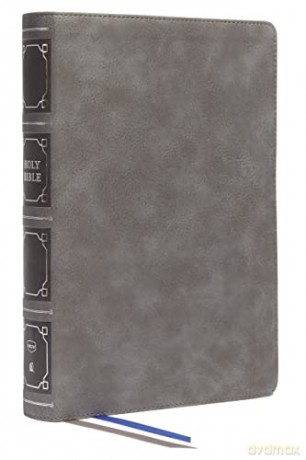 NKJV, Reference Bible, Classic Verse-by-Verse, Center-Column, Leathersoft, Gray, Red Letter, Comfort Print: Holy Bible, New King James Version - Bibles - Thomas Nelson [KSIĄŻKA]