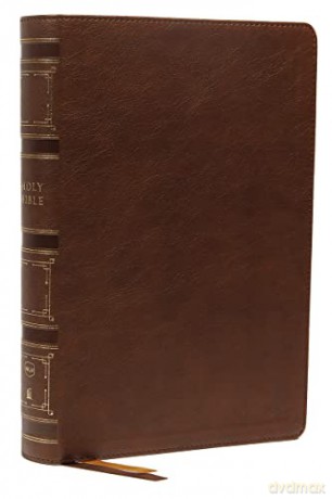 NKJV, Single-Column Wide-Margin Reference Bible, Leathersoft, Brown, Red Letter, Thumb Indexed, Comfort Print: Holy Bible, New King James Version - Bibles - Thomas Nelson [KSIĄŻKA]
