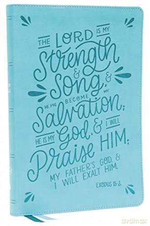 NKJV, Thinline Bible, Verse Art Cover Collection, Leathersoft, Teal, Red Letter, Comfort Print: Holy Bible, New King James Version [KSIĄŻKA]