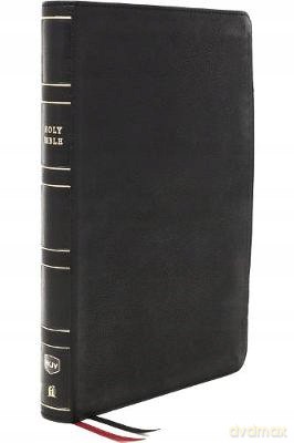 NKJV, Thinline Reference Bible, Genuine Leather, Black, Red Letter, Comfort Print: Holy Bible, New King James Version - Bibles - Thomas Nelson [KSIĄŻKA]