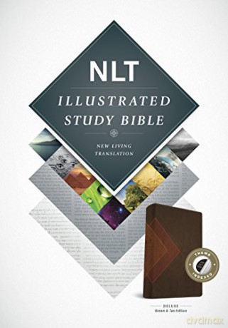 NLT Illustrated Study Bible, TuTone Brown/Tan Indexed - Tyndale Bibles [KSIĄŻKA]