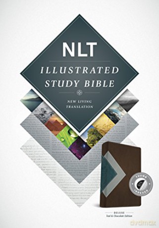 NLT Illustrated Study Bible, TuTone, Teal/Chocolate Indexed - Tyndale Bibles [KSIĄŻKA]