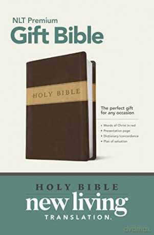 NLT Premium Gift Bible, Dark Brown/Tan - Tyndale [KSIĄŻKA]