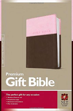 NLT Premium Gift Bible, Tutone, Pink/Dark Brown (Gift and Award Bible: Nltse) - Tyndale [KSIĄŻKA]