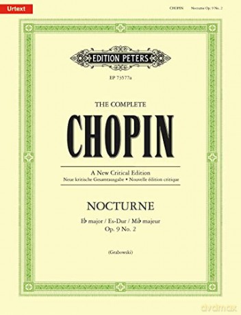 Nocturne in E flat major, Op. 9 No. 2 (Piano Solo) [The Complete Chopin): Partitur für Klavier - Frederic Chopin [KSIĄŻKA]