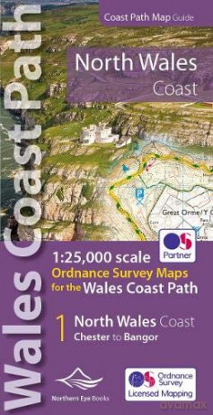 North Wales Coast Path Map: 1:25,000 scale Ordnance Survey mapping for the Wales Coast Path (OS Map Books - Wales Coast Path) - Northern Eye [KSIĄŻKA]