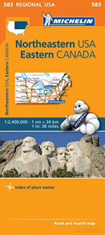 Northeastern USA, Eastern Canada - Michelin Regional Map 583: Map (Michelin Regional Maps, 583) - Michelin [KSIĄŻKA]