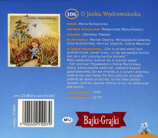 O Janku Wędrowniczku [AUDIOBOOK] [CD]
