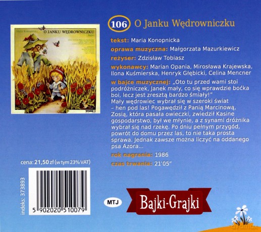 O Janku Wędrowniczku [AUDIOBOOK] [CD]